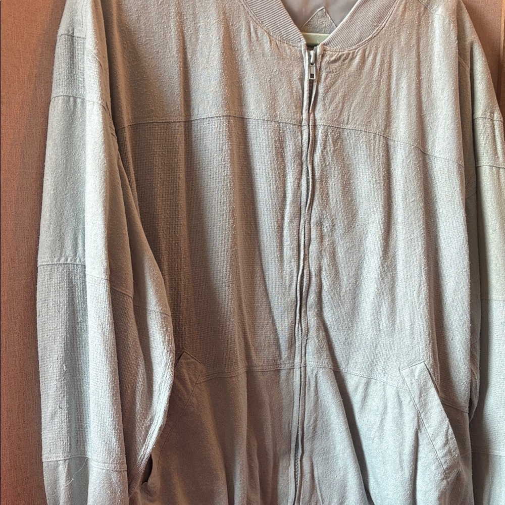 FINAL MARKDOWN Selene Sport raw silk blue/gray Zip-Up jacket xl